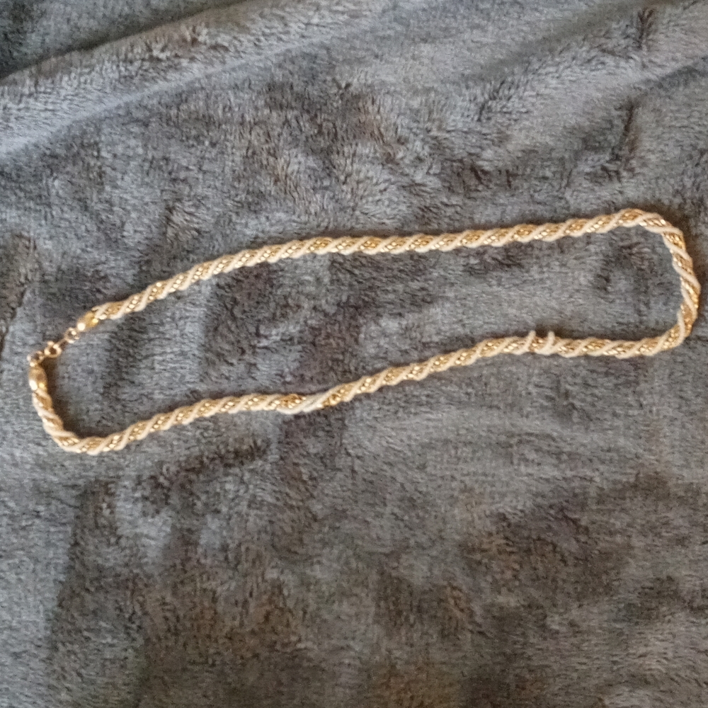 Beautiful gold and white necklace